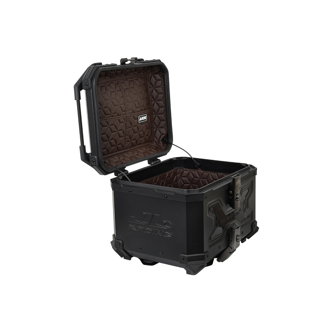 JB RACING Top Case 45L ROBO X CARBON BLACK PREMIUM WITH BACKREST PAD