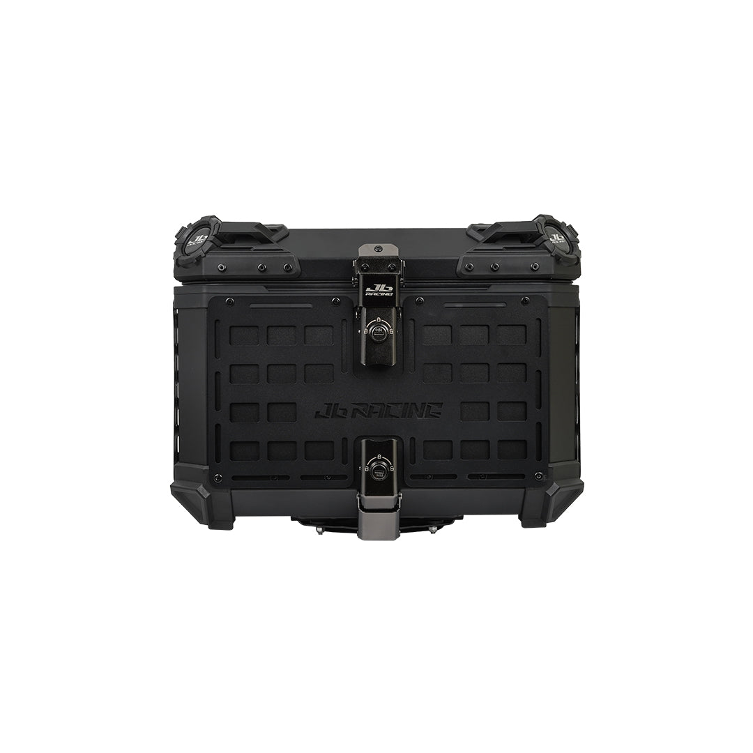 JB RACING Top Case 55L FENCE V1.0 PREMIUM BLACK WITH BACKREST PAD