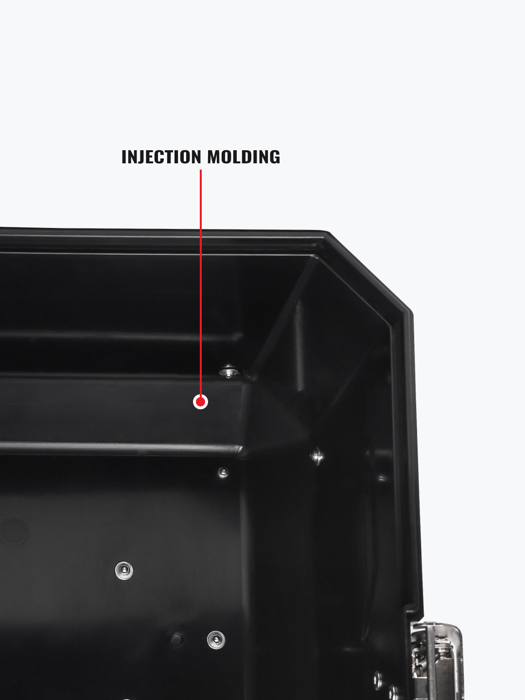 Jb Racing Top Case X45L Economy Black With Backrest Pad