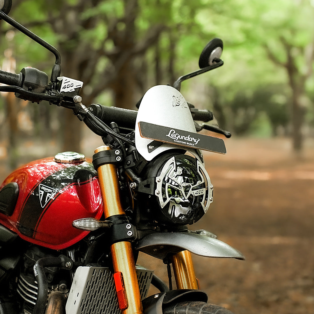 LEGUNDARY TRIUMPH SCRAMBLER 400/400XC ZEPHYR VISOR SILVER