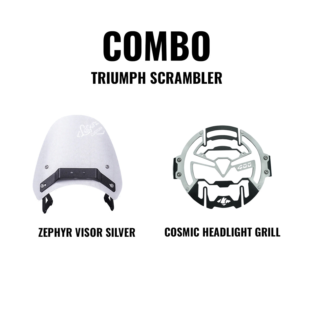 Legundary Triumph Scrambler Visor X Headlight Grill