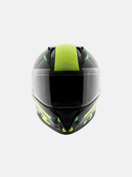 Vega Bolt Macho Black Neon Yellow Full Face Helmet