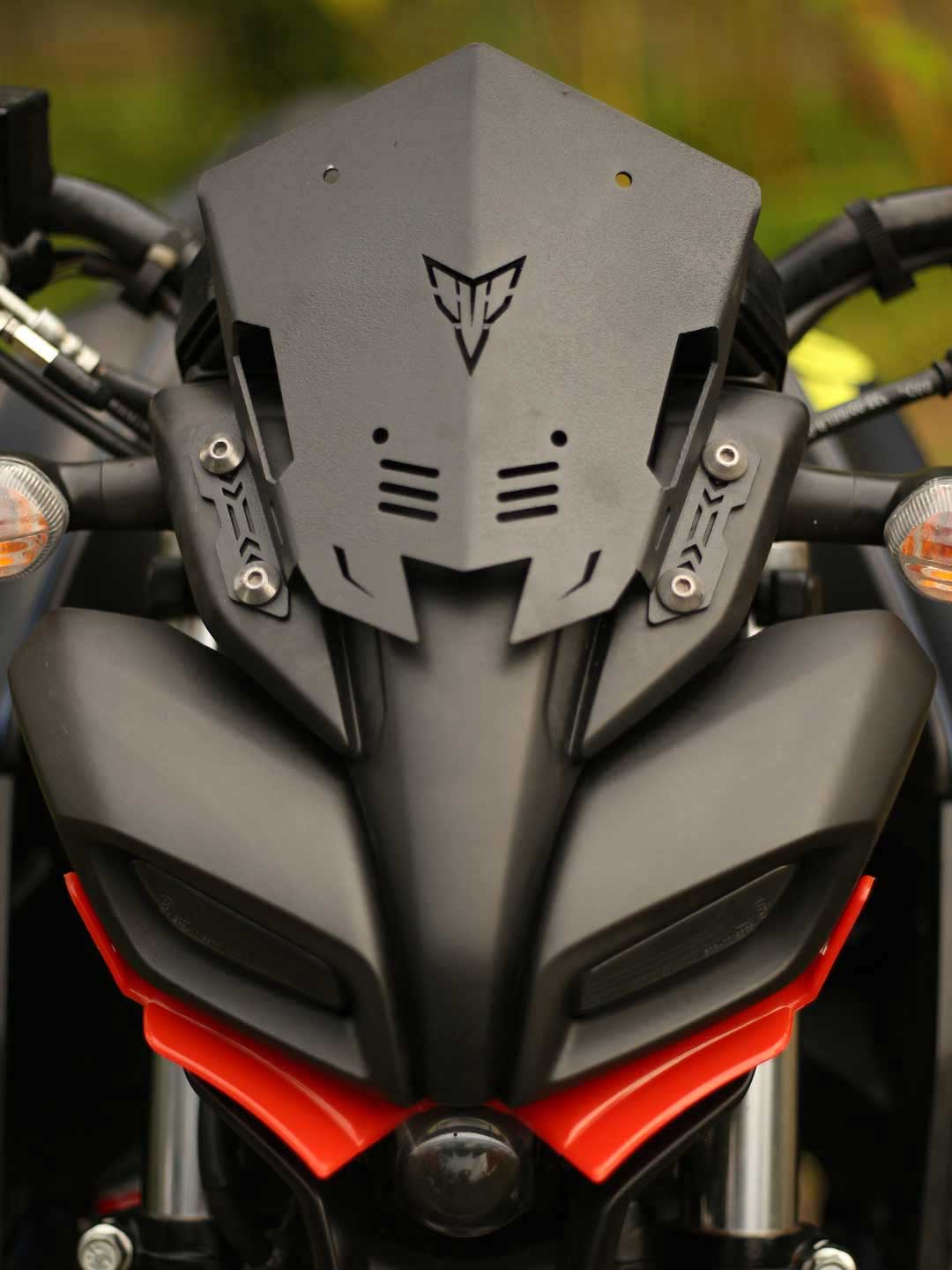 Yamaha MT 15 Metal Visor Black