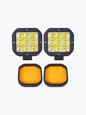 HJG 9 LED Fog Light With Yellow Cap Premium Pair