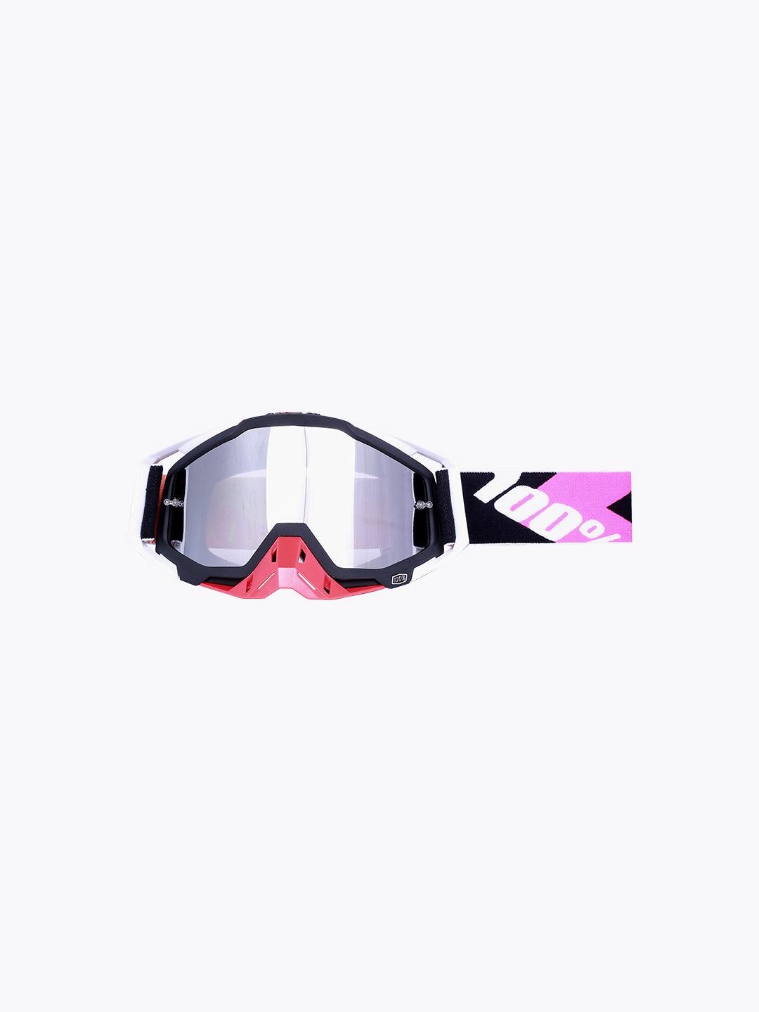 100% Goggles Red Black Silver Tint With Box