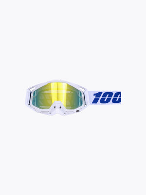 100% Goggles White Yellow Blue Tint With Box