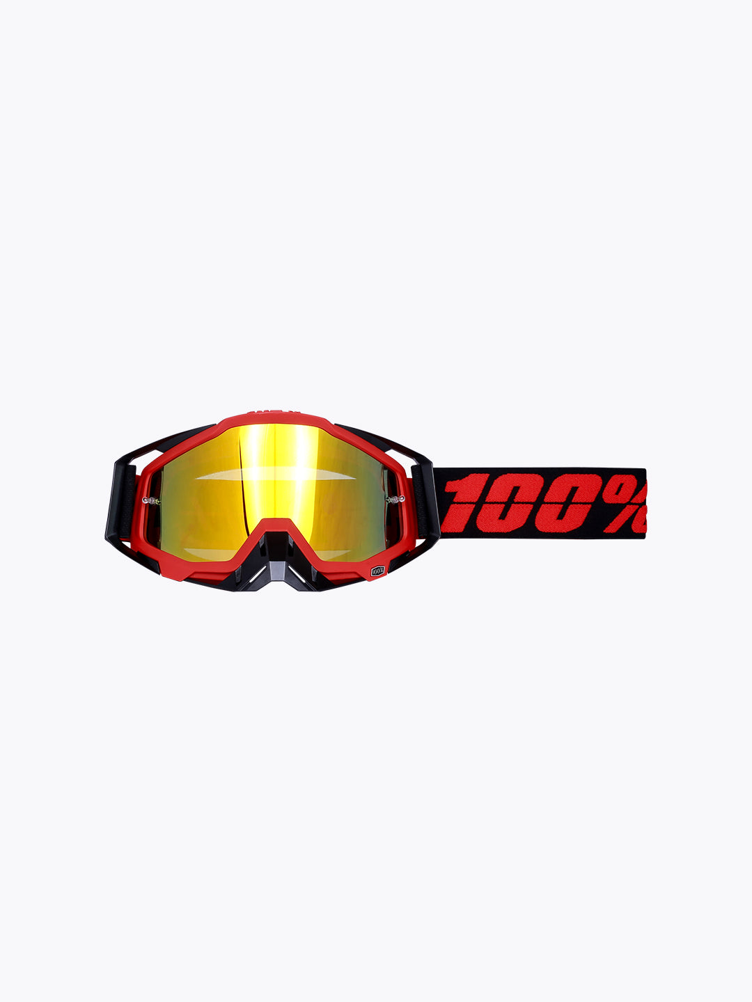 100% Goggles Black Red Gold Tint With Box