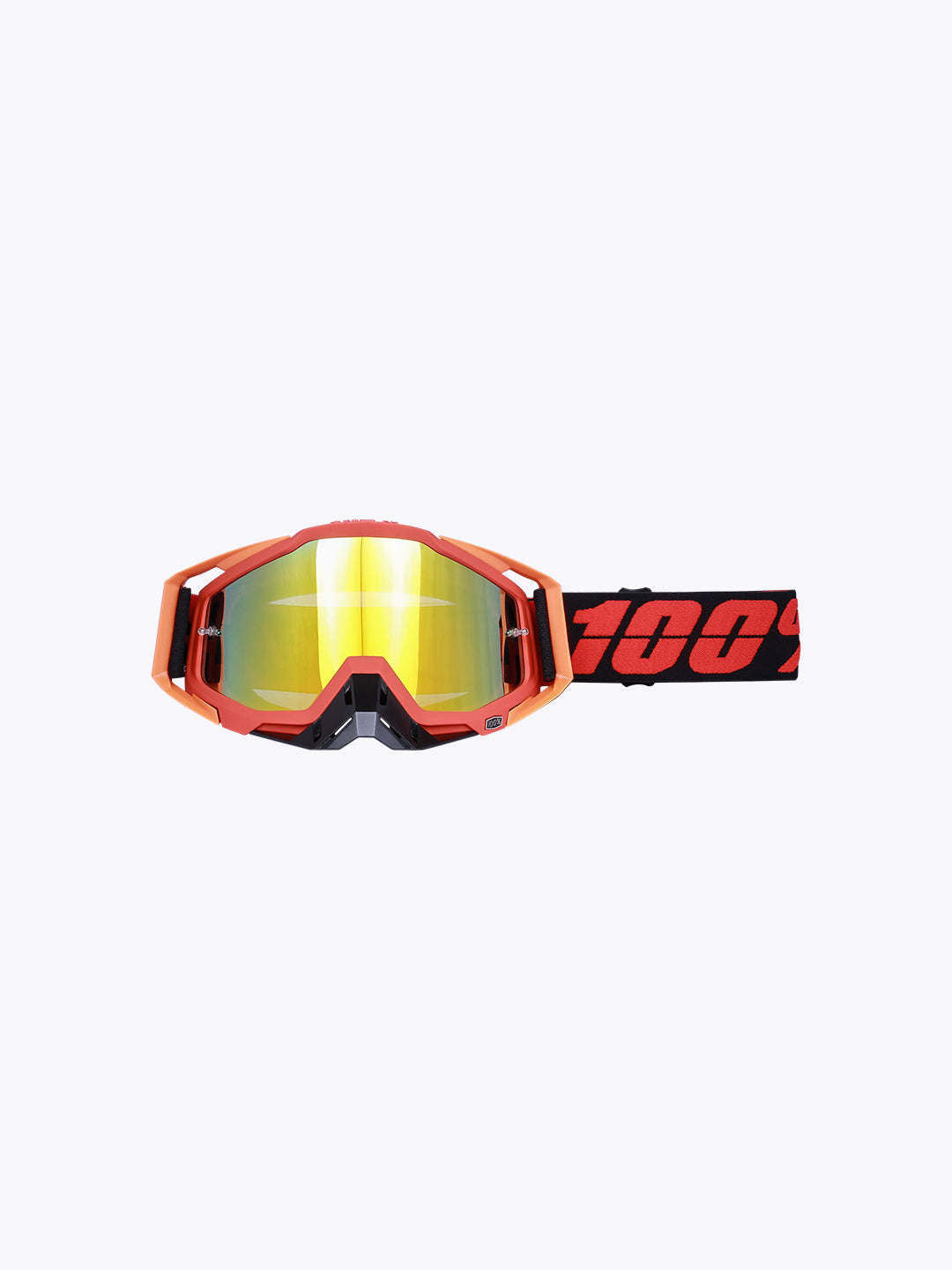 100% Goggles Black Red Orange Gold tint With Box