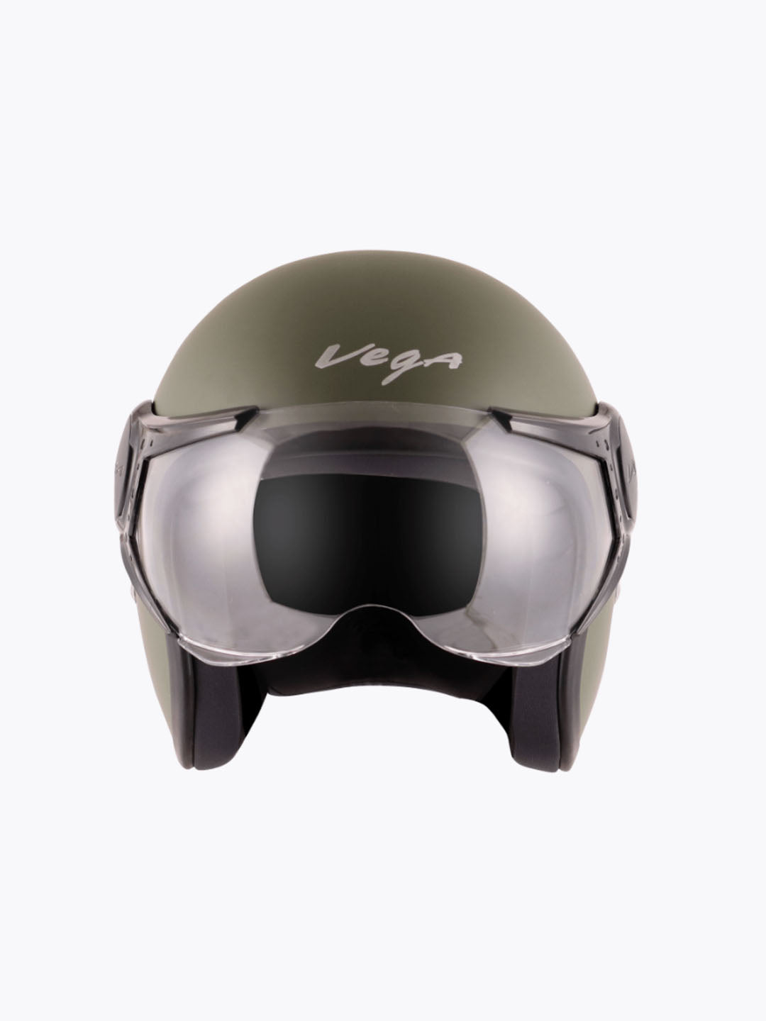 Vega Jet With Visor Dull Army Green