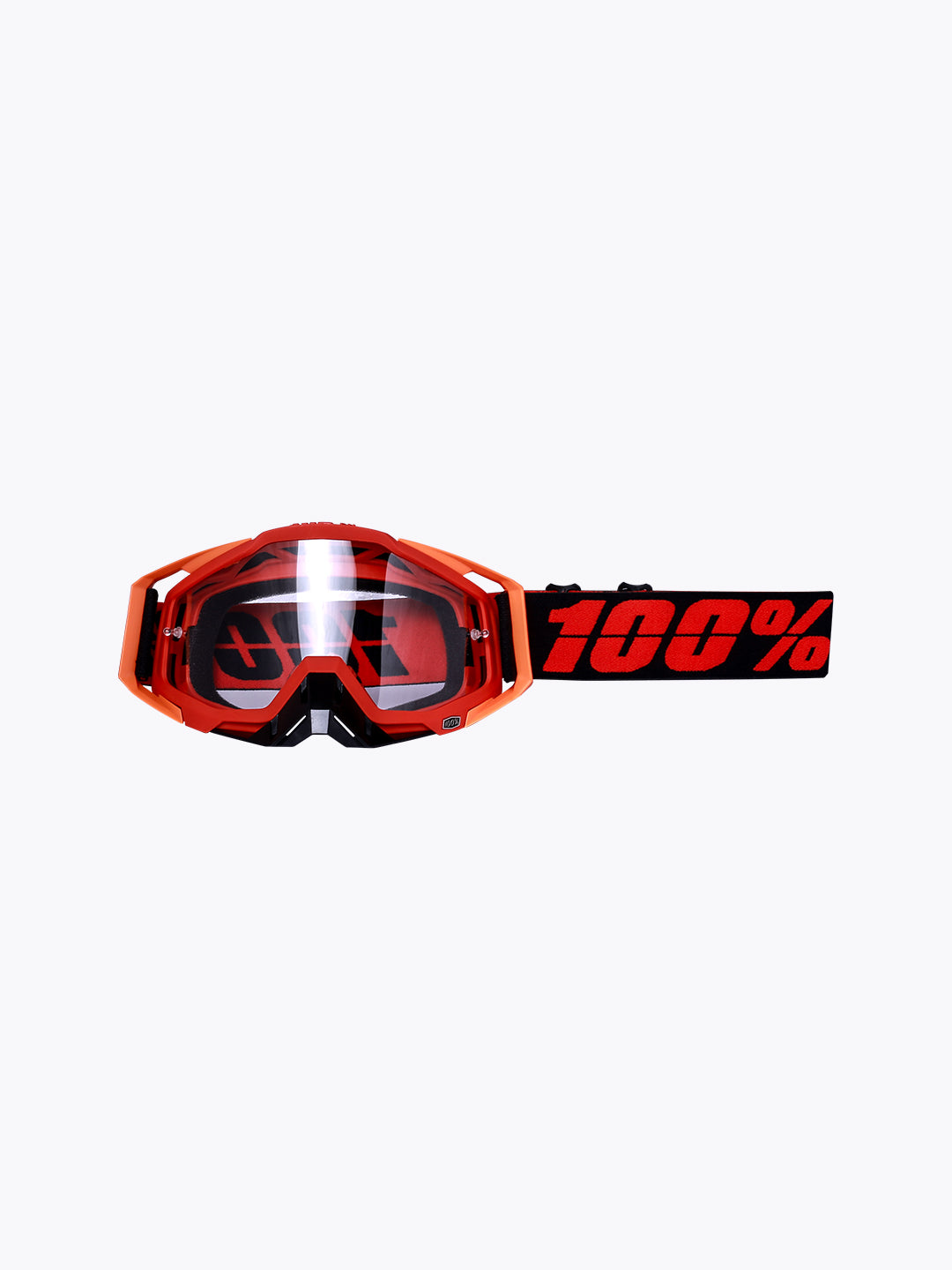 100% Goggles Black Red Orange Plain Tint Without Box