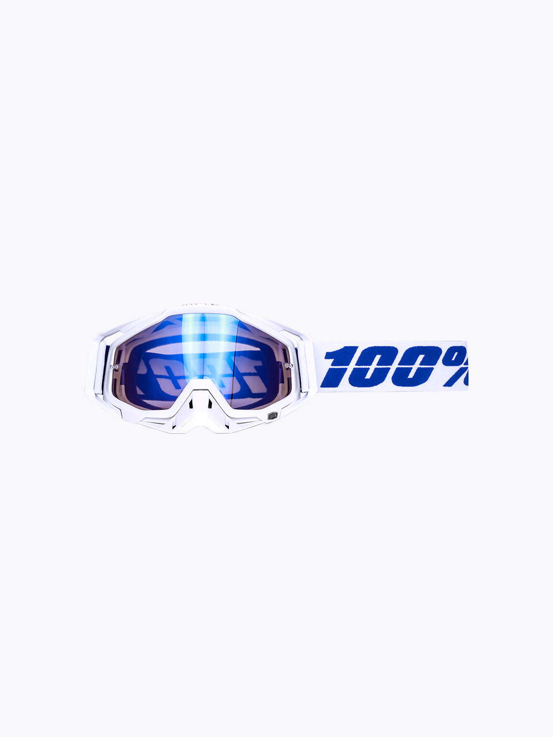 100% Goggles White Blue Tint Without Box