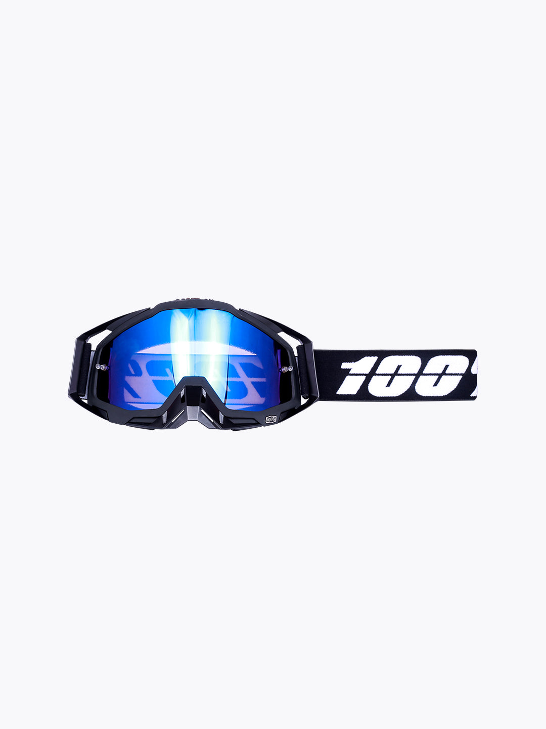 100% Goggles Black Blue Tint With Box