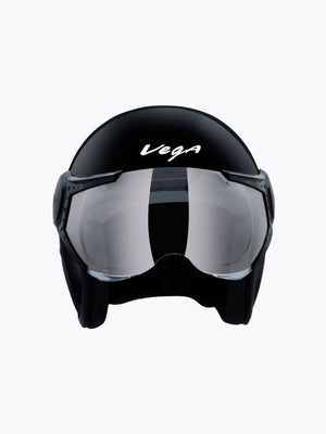 Vega Jet With Visor Black