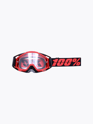 100% Goggles Black Red Plain Tint Without Box