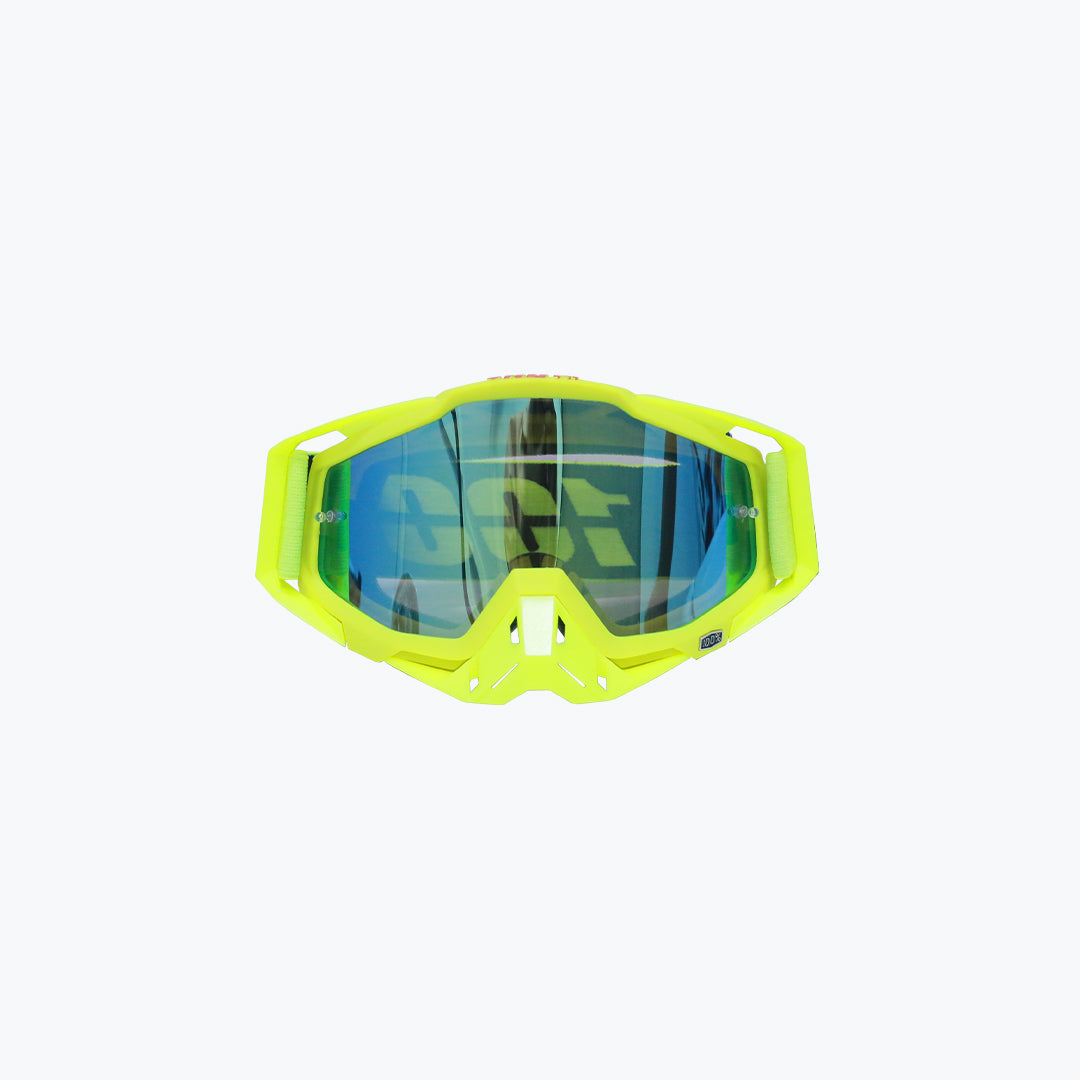 100% GOGGLES YELLOW NOSE GREEN TINT WITH BOX