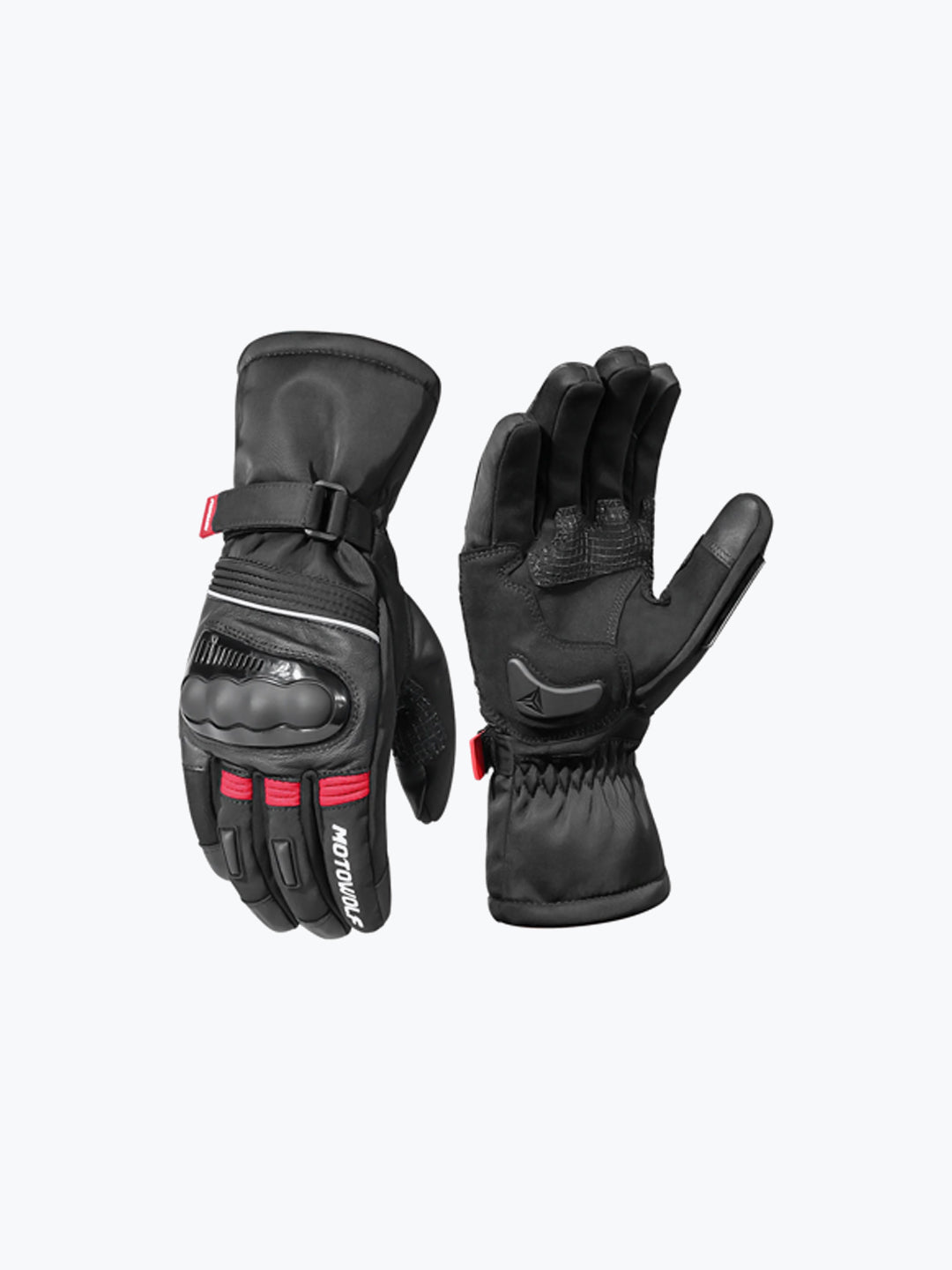 Motowolf Gloves Black Red 0318