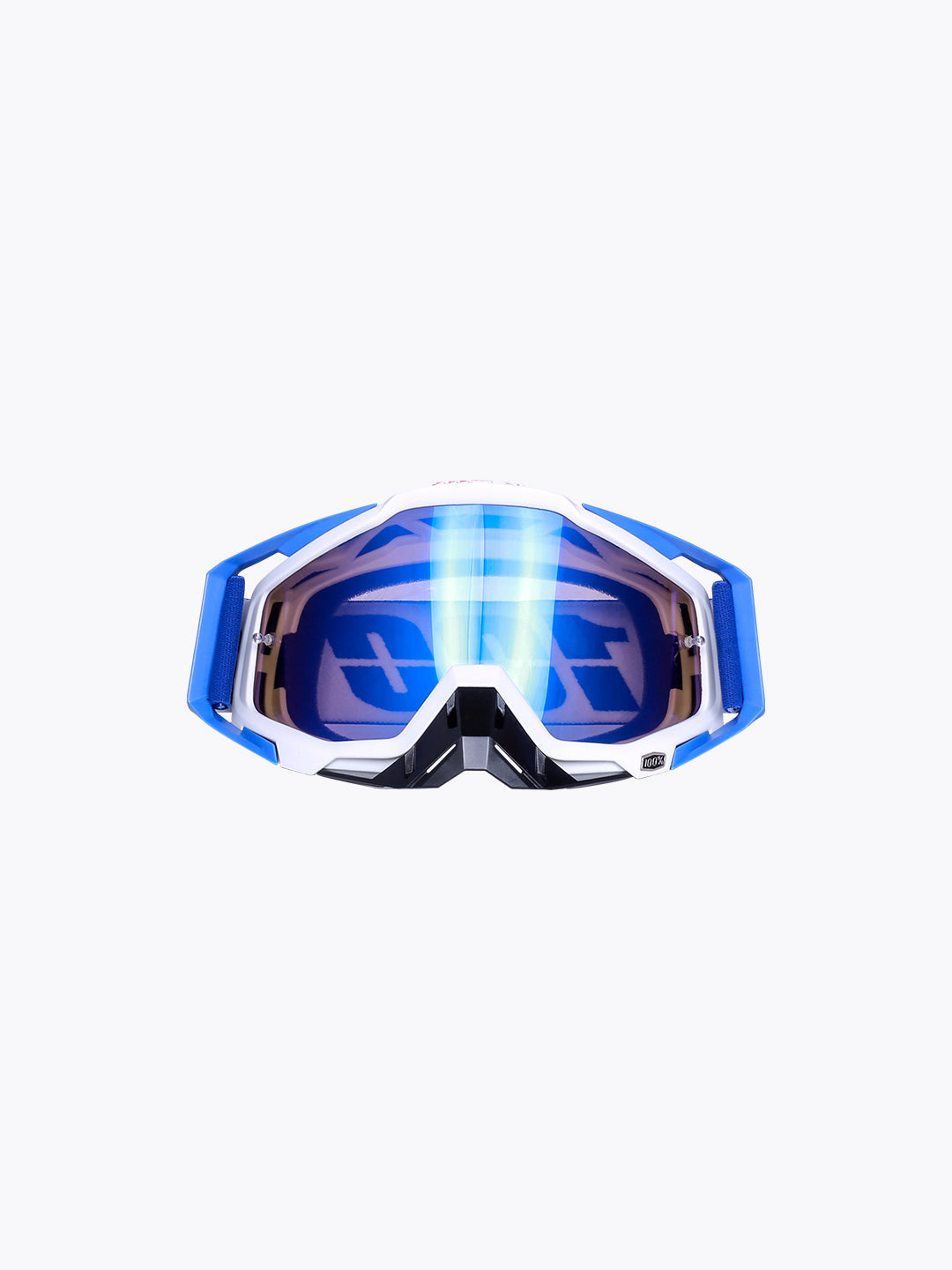 100% Goggles Black White Blue Tint Without Box