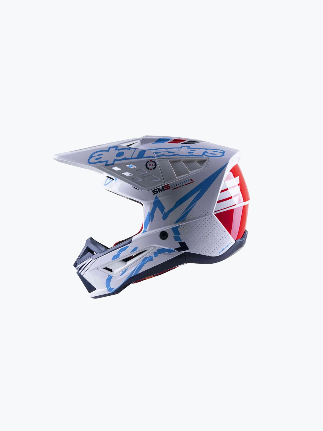 Alpinestars S-M5 Action Motocross Helmet White/Red/Blue