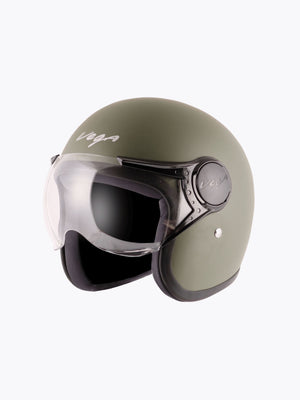 Vega Jet With Visor Dull Army Green