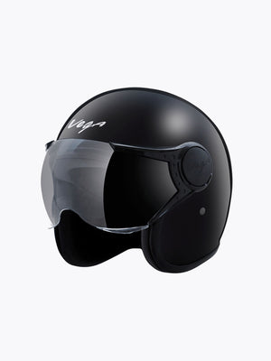 Vega Jet With Visor Black