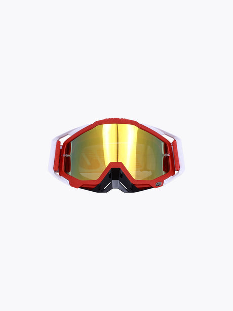 100% Goggles Black Red White Gold Tint Without Box