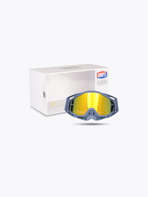 100% Goggles Grey Gold Tint With Box