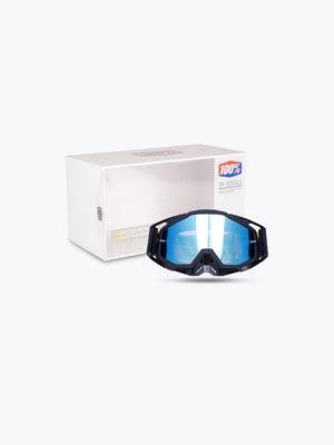 100% Goggles Black Blue Tint With Box