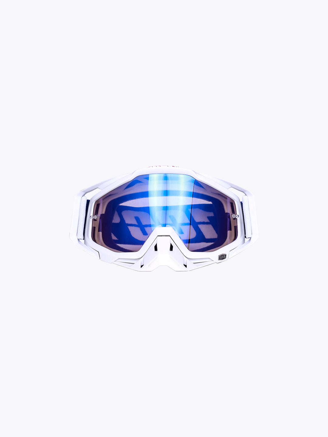 100% Goggles White Blue Tint Without Box