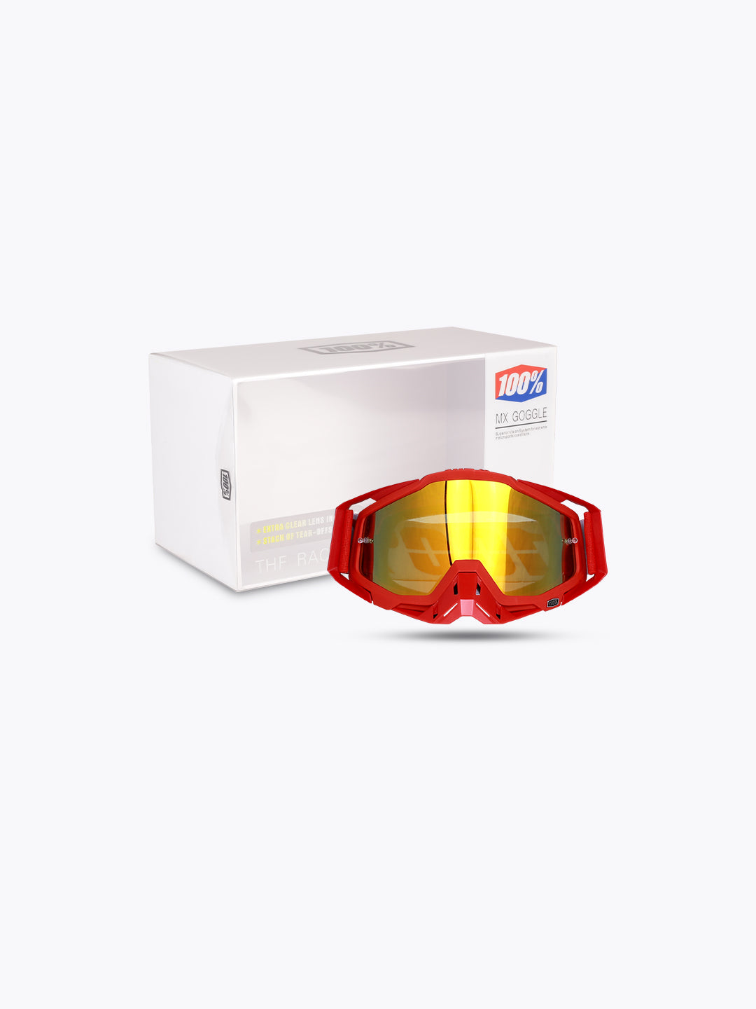 100% Goggles Red Gold Tint With Box