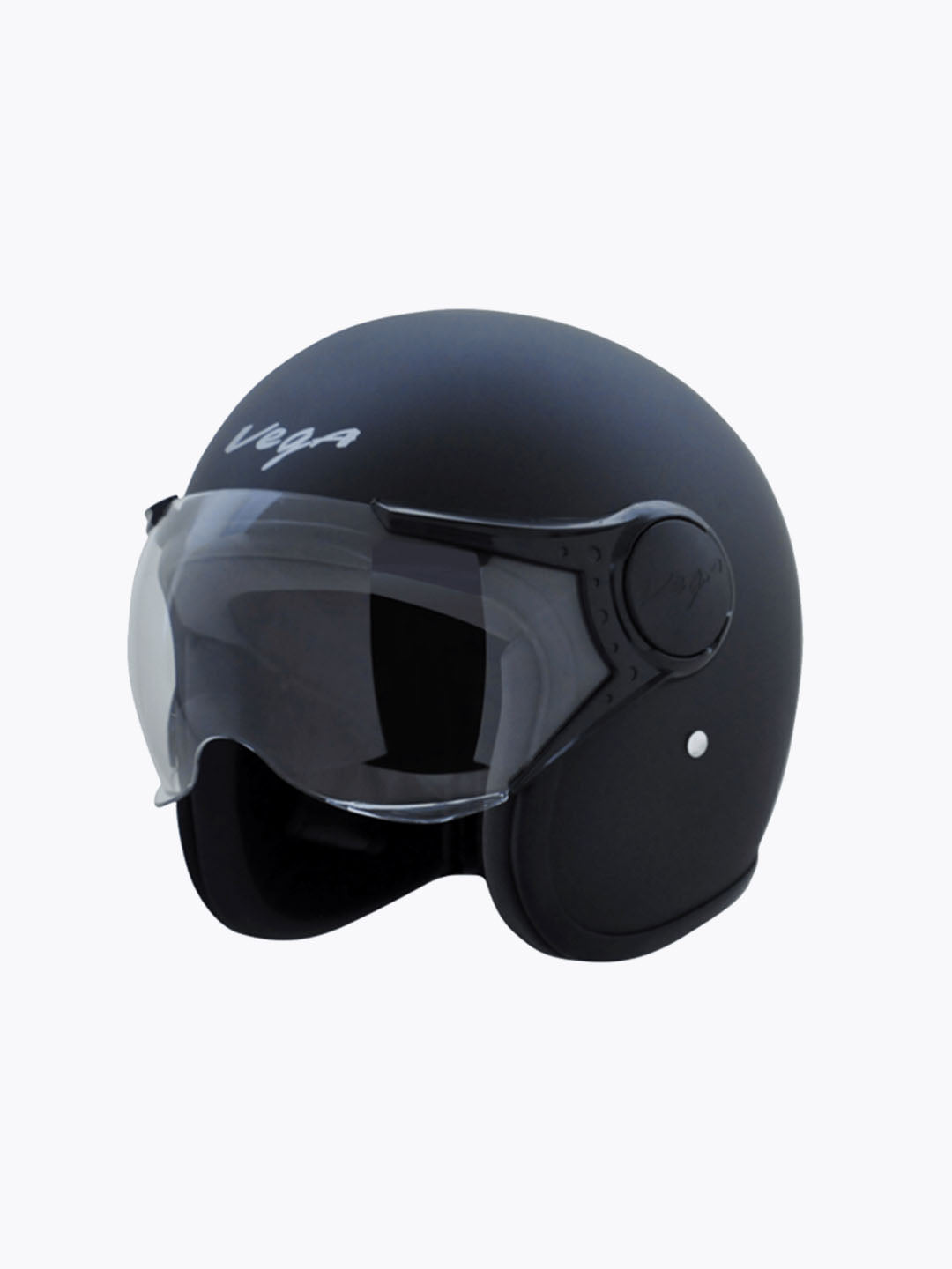 Vega Jet With Visor Dull Black