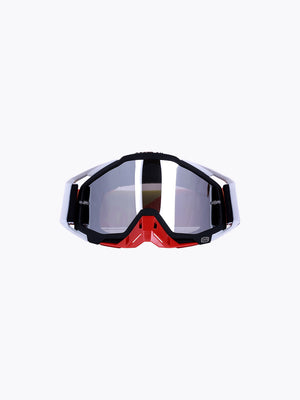 100% Goggles Red Black White Chrome Tint Without Box