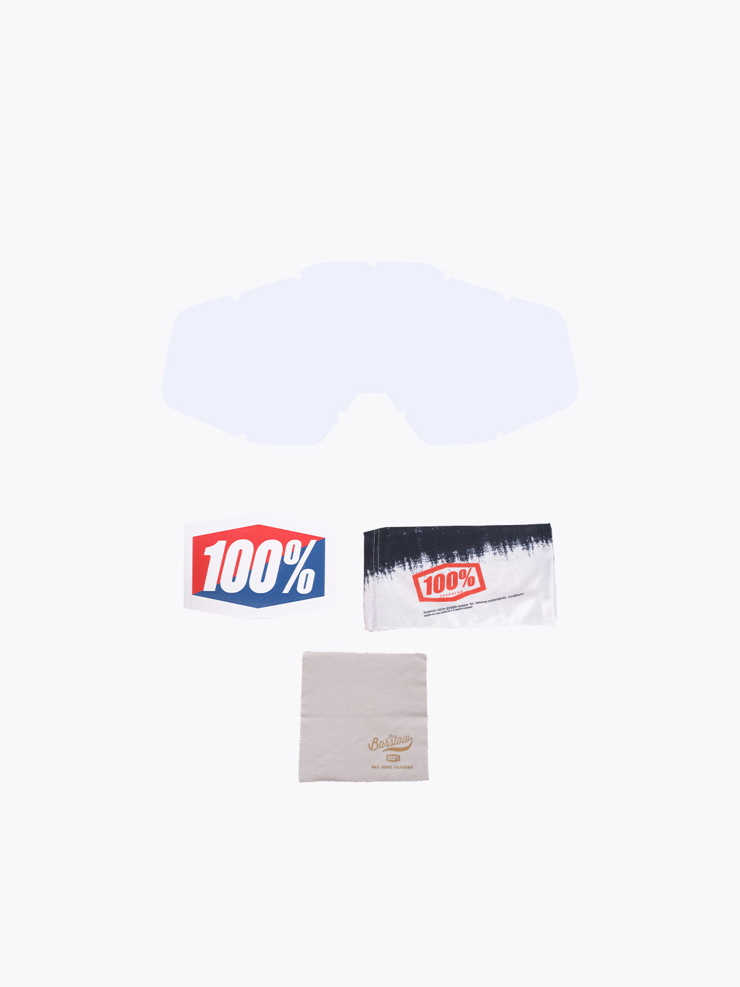 100% Goggles White Blue Tint With Box