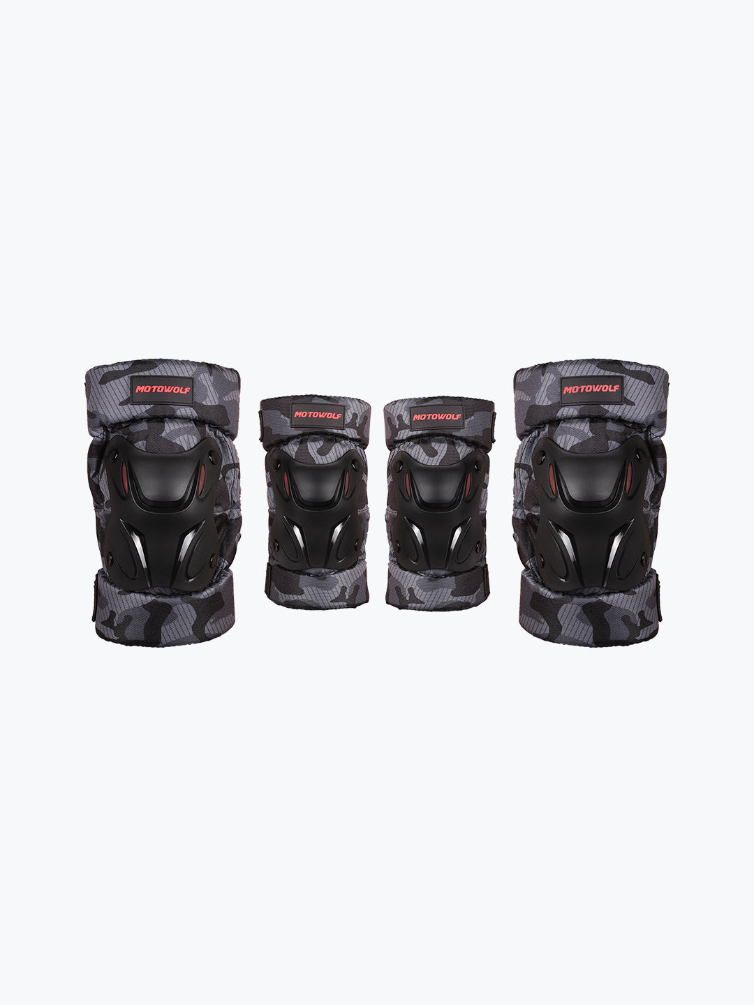 Unisex Motowolf Motorcycle Scooter Reflective Anti-collision Kneepads  windproof Riding short Thick Knee Elbow Pads Protect Gears