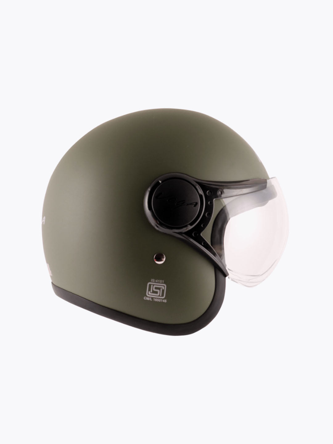 Vega Jet With Visor Dull Army Green