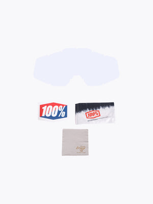 100% Goggles Red Black Silver Tint With Box