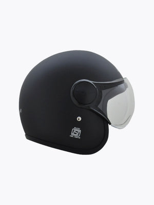 Vega Jet With Visor Dull Black