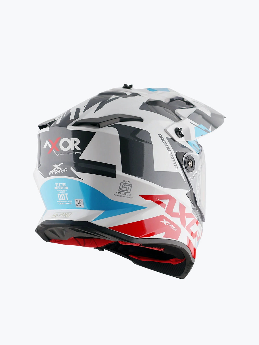 AXOR Apex X-Cross Dual Visor X1 White Red