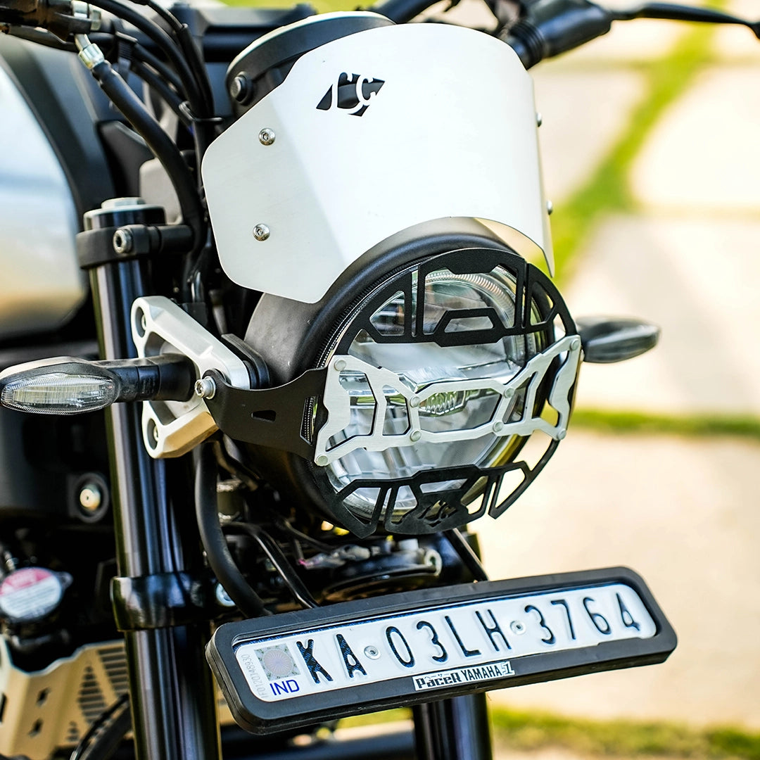 Legundary YAMAHA XSR 155 COSMIC HEADLIGHT GRILL BLACK SILVER