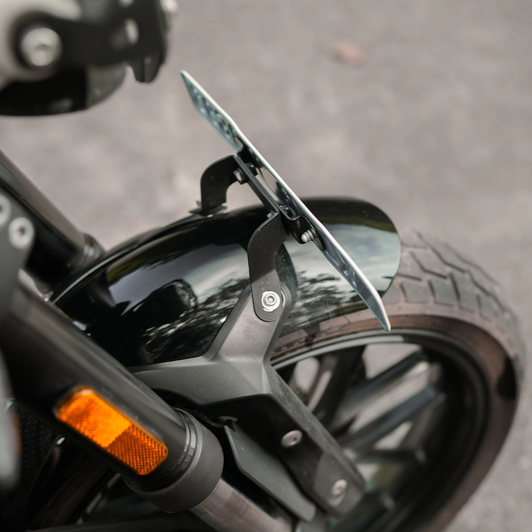 LEGUNDARY TRIUMPH TRACKER 400 COSMIC HEADLIGHT GRILL & NUMBER PLATE HOLDER BLACK & SLIVER,