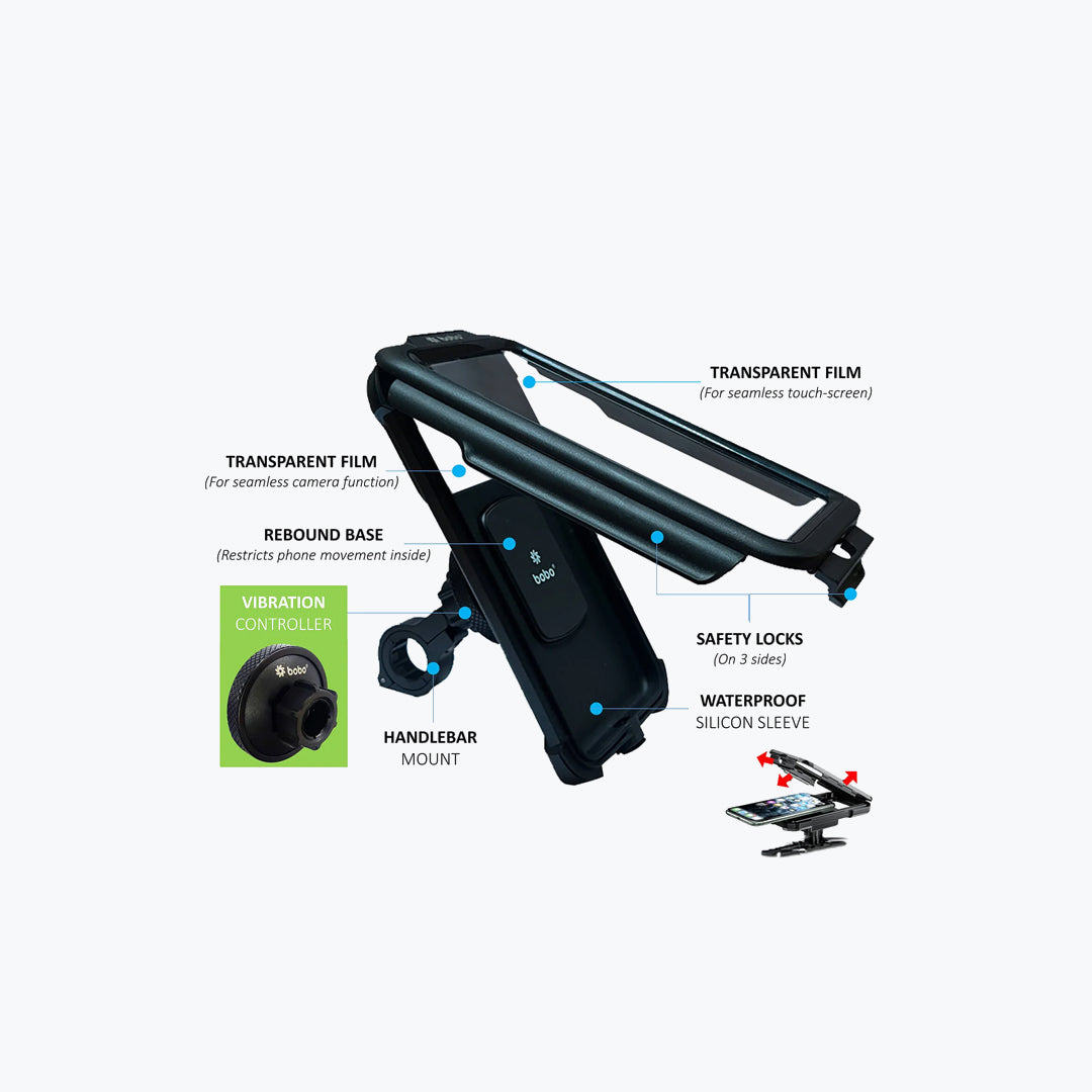 BOBO BM10H PRO WP PHONE HOLDER WITH VIBRATION