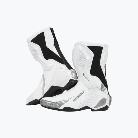 MOTOWOLF B01 RACING MOTORCYCLE RIDING BOOT WHITE 43