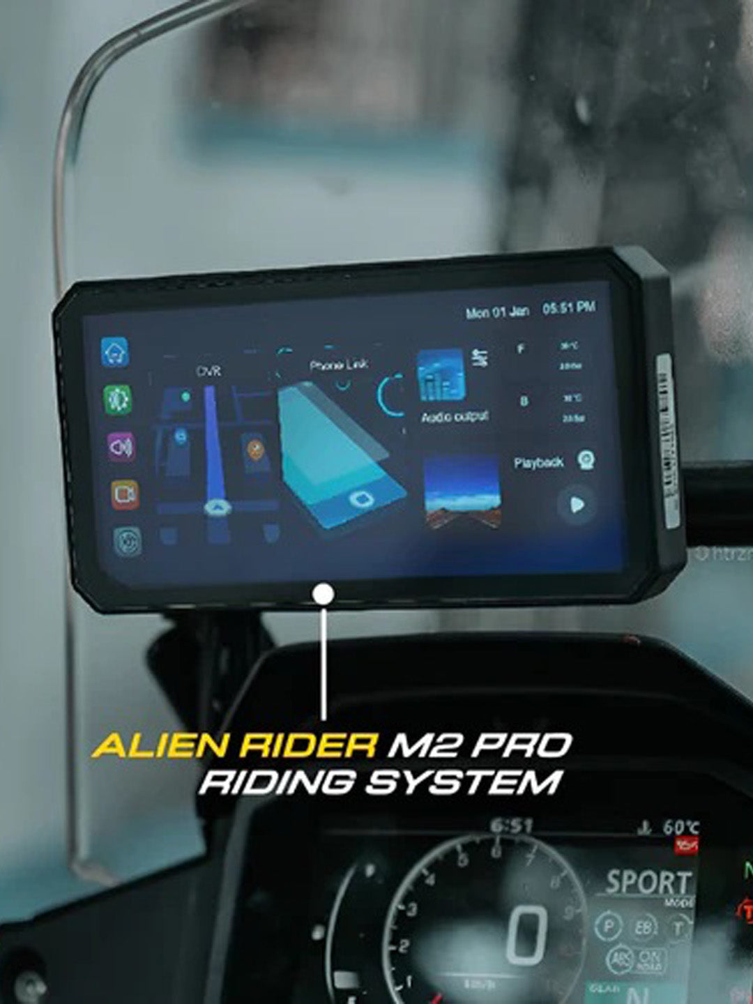 Alien Rider M2 PRO Dual camera and TMPS with Radar