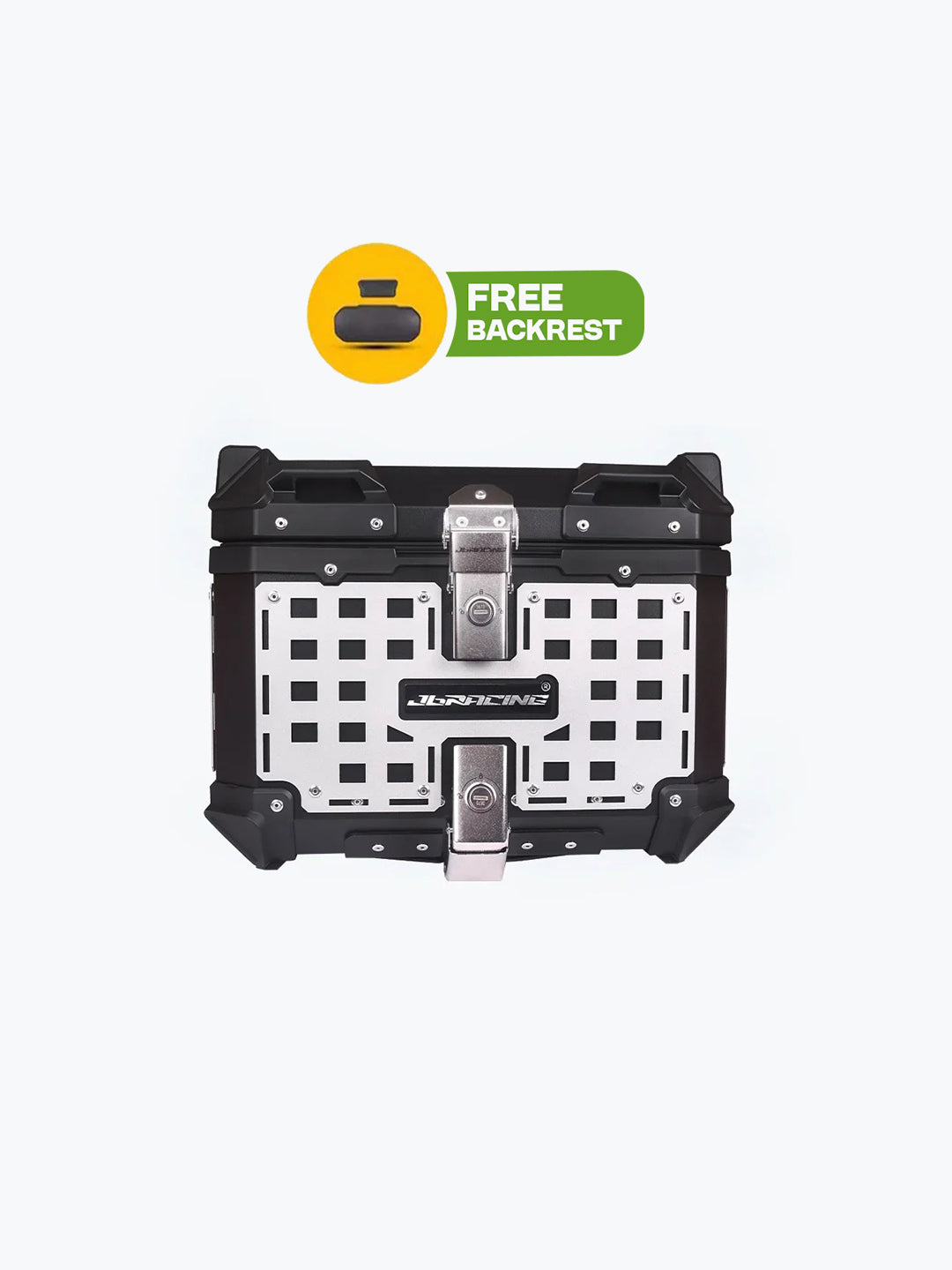 Jb Racing Top Case 3D Mesh 45L Black With Back Rest Pad