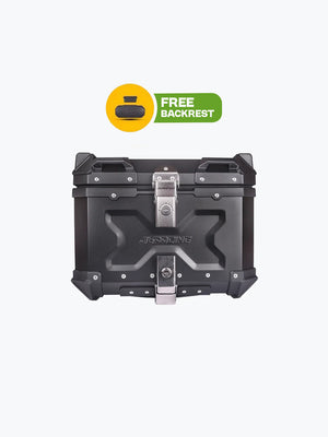 Jb Racing Top Case 45L Black Premium With Back Rest Pad