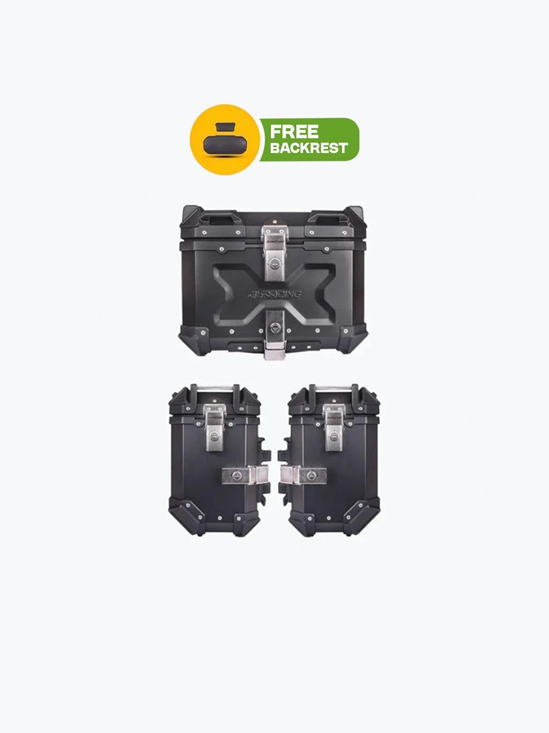 Set Of 3 Combo Of Jb Racing TC X45L Premium Black With Back Rest Pad + Jb Racing SB X36L Premium Black