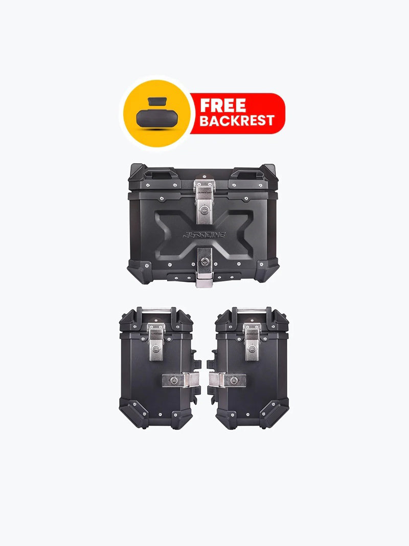 Set Of 3 Combo Of Jb Racing TC X45L Premium Black With Back Rest Pad + Jb Racing SB X36L Premium Black