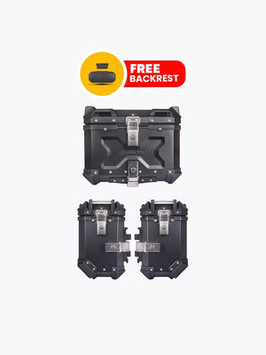 Set Of 3 Combo Of Jb Racing TC X45L Premium Black With Back Rest Pad + Jb Racing SB X36L Premium Black