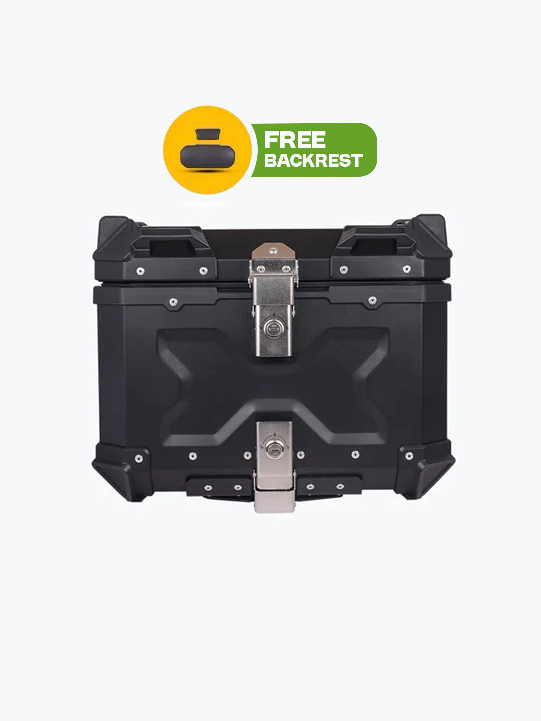 Top Case 45L X Aluminium Black With Backrest Pad