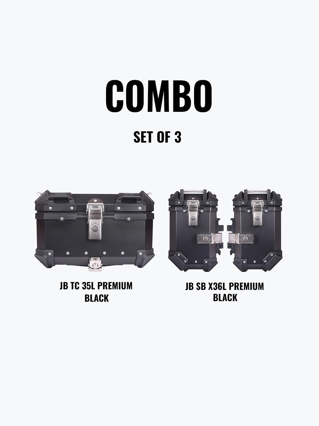 Set Of 3 Combo Of JB TC 35L Premium Black + JB SB X36L Premium Black