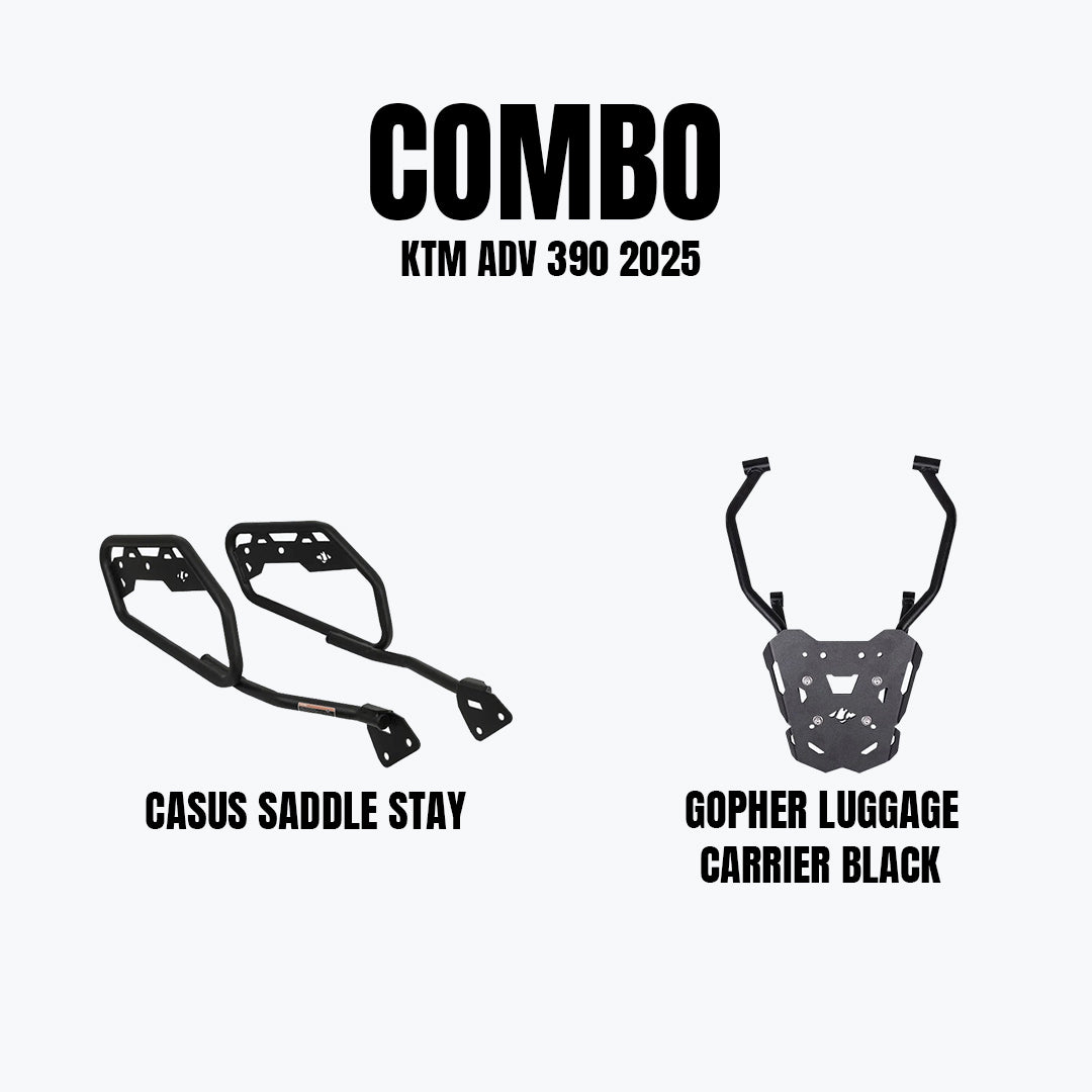 Legundary KTM ADV 390 2025 Casus Saddle Stay & Gopher Luggage Carrier MS Combo